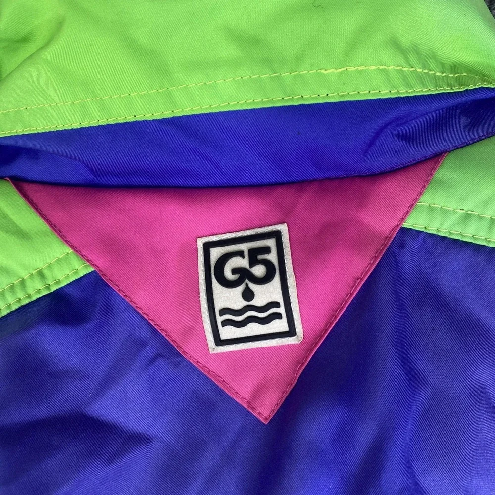 Vintage Black Bear Ski Jumpsuit Womens Small Purple Neon Colorblock RECCO 80s - Picture 13 of 13